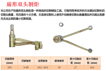 扇形双头割炬